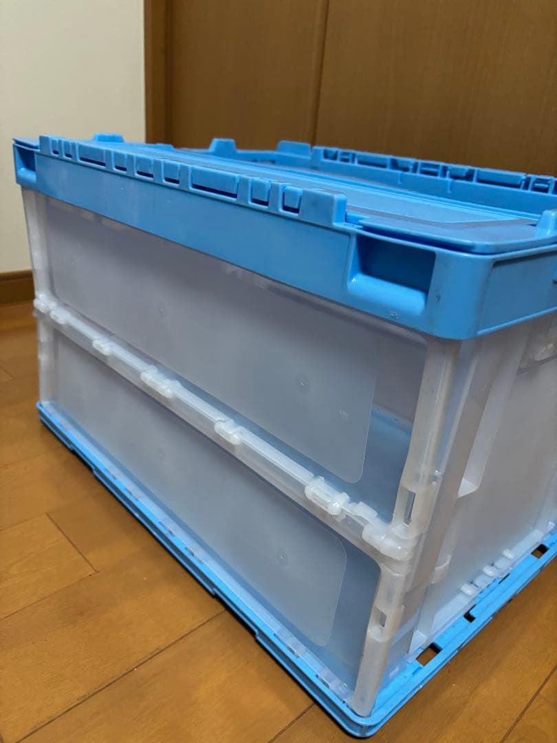 リス折りたたみコンテナ5箱、SANKO平台車1台セット