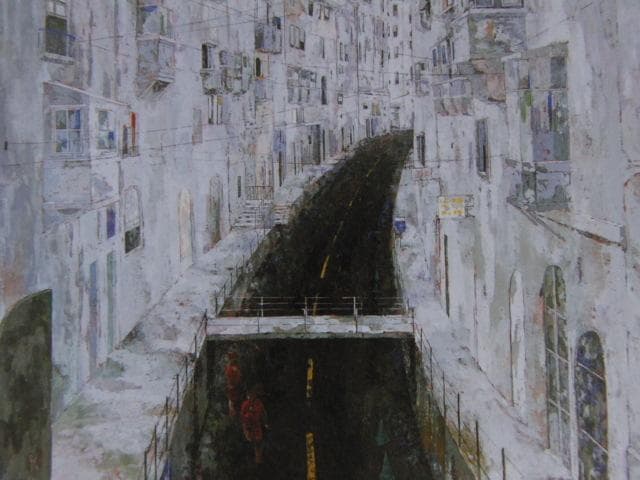 山下彰一、【風の止んだ日】、希少な額装用画集より、新品額装付、状態良好