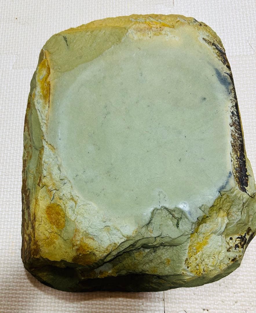 [極上珍品]房具 中国　清時代　古美術　硯紫檀蓋付き 松鶴綠端溪文房具