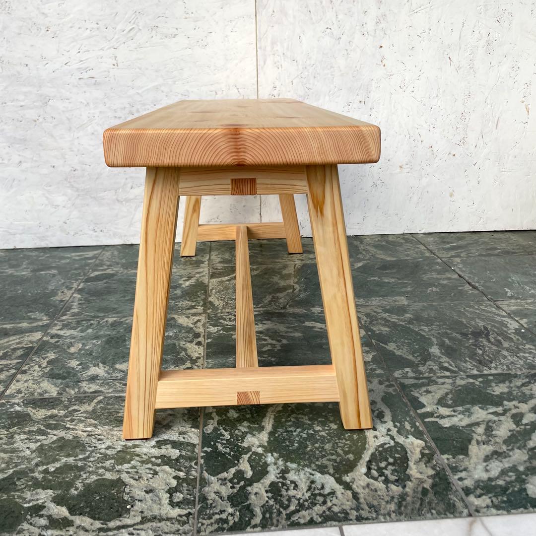 国産ひのき　ダイニングベンチ　木製ベンチ　チェアー