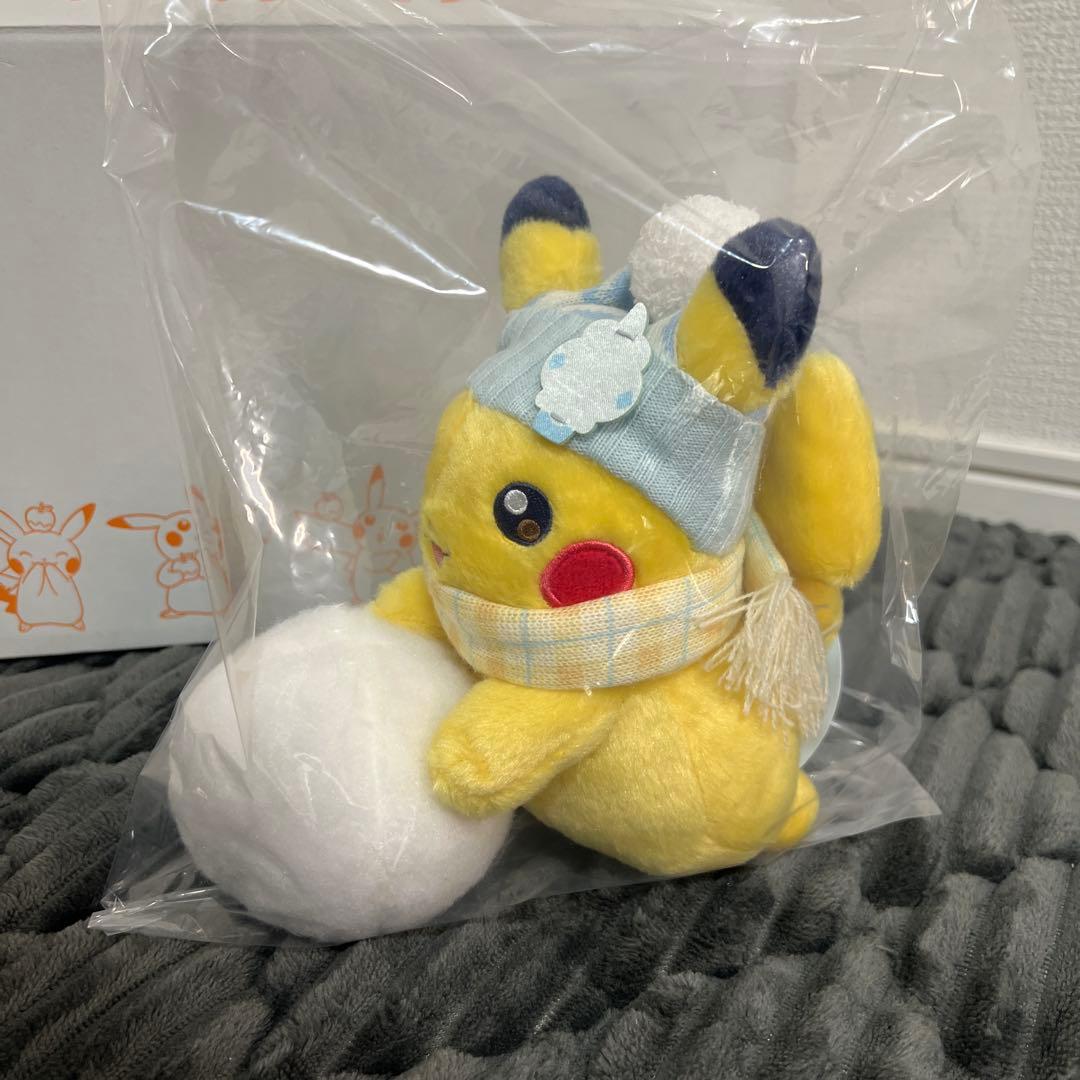 ポケモン ピカチュウゆきだるま ゆきあそび　ぬいぐるみ 3点セット