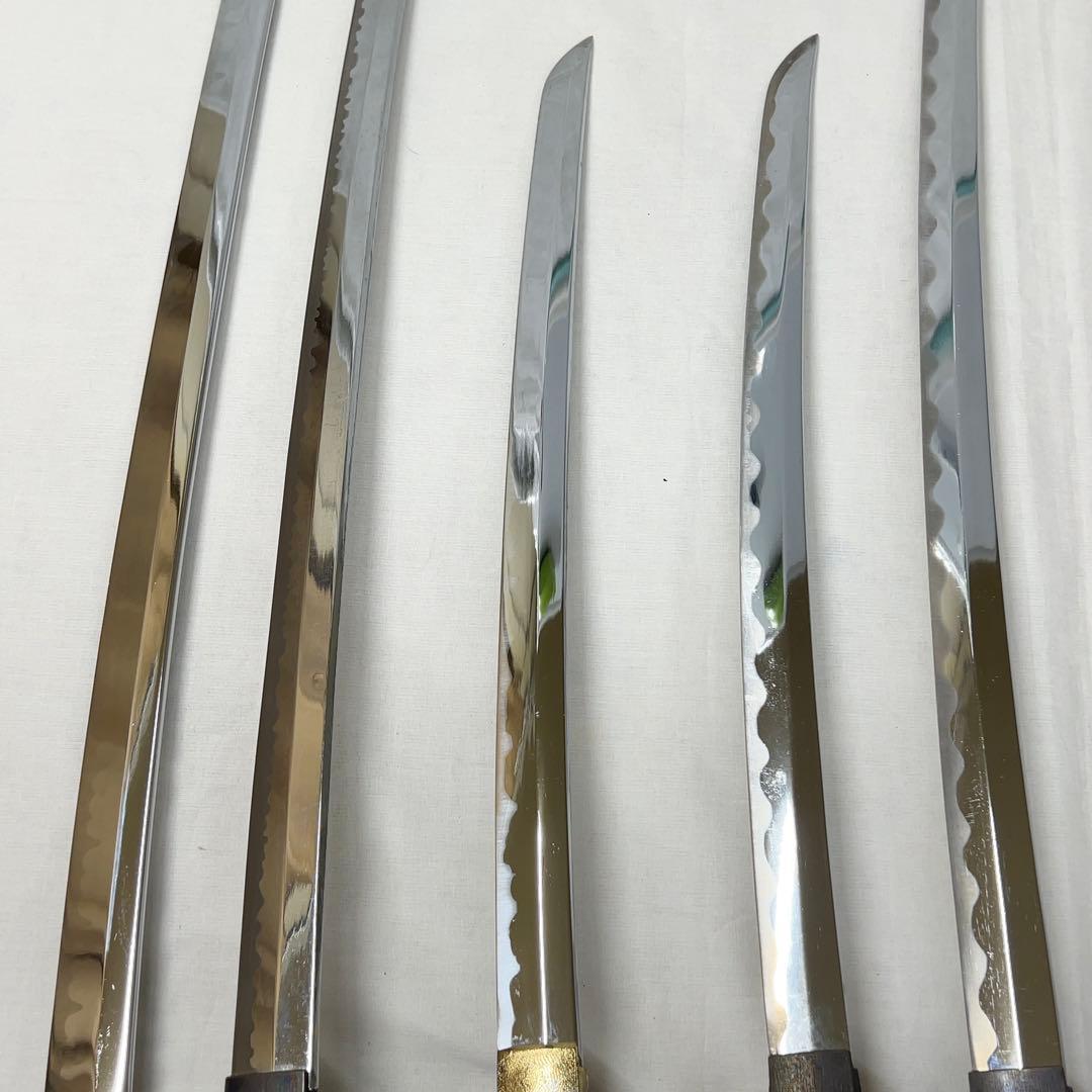 【傷あり】B 模造刀 10本 まとめ 透かし鍔 太刀鍔 太刀 脇差 白鞘