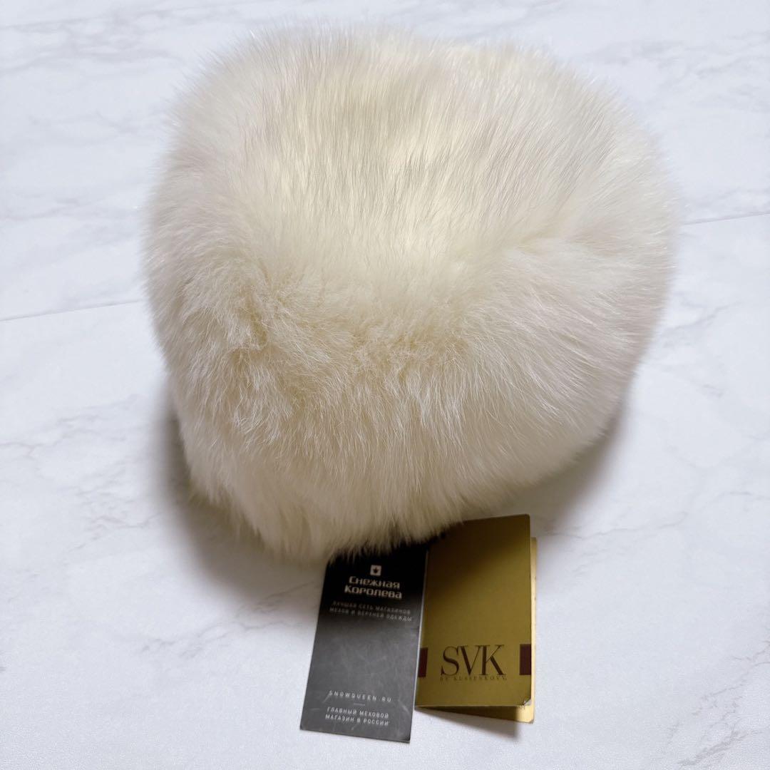 新品タグ付き✨ロシアンハット　リアルファー　北極キツネ