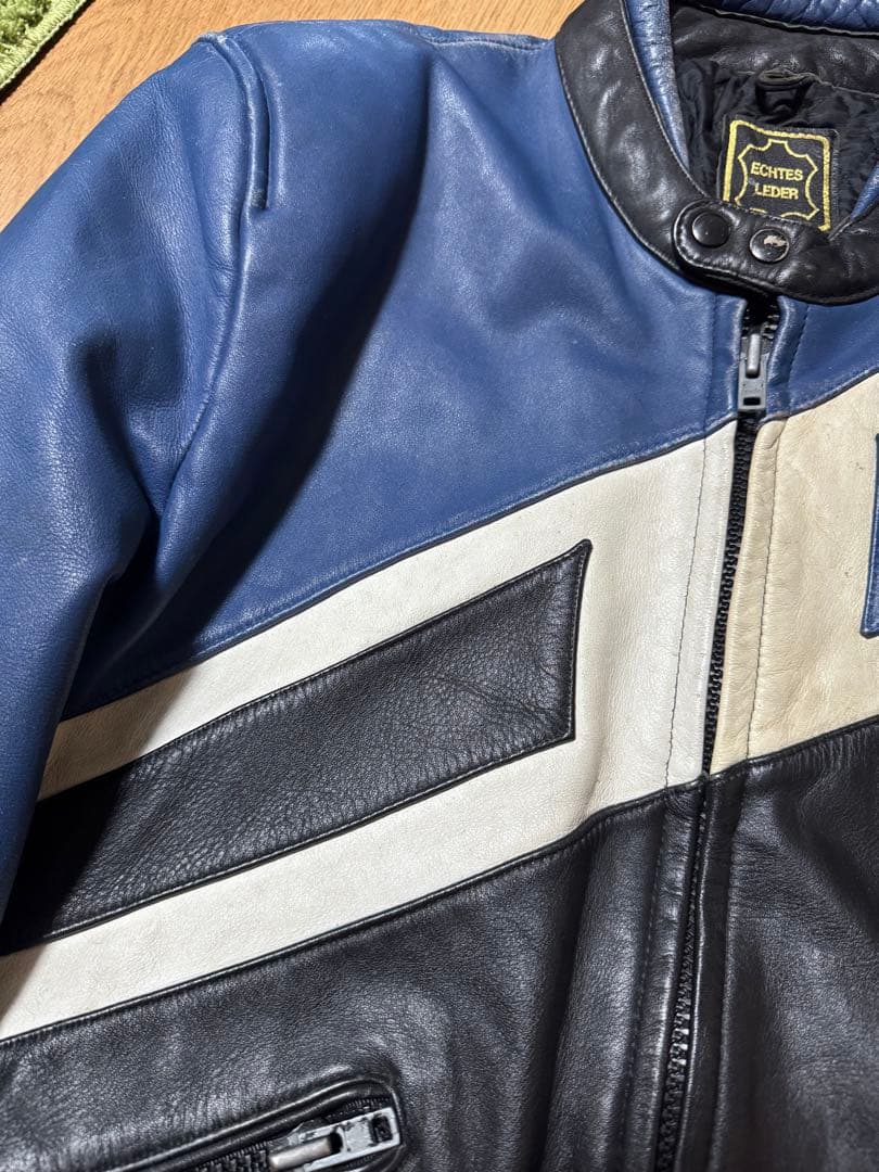 ECHTES LEDAR レーシング シングルライダース ジャケット 50