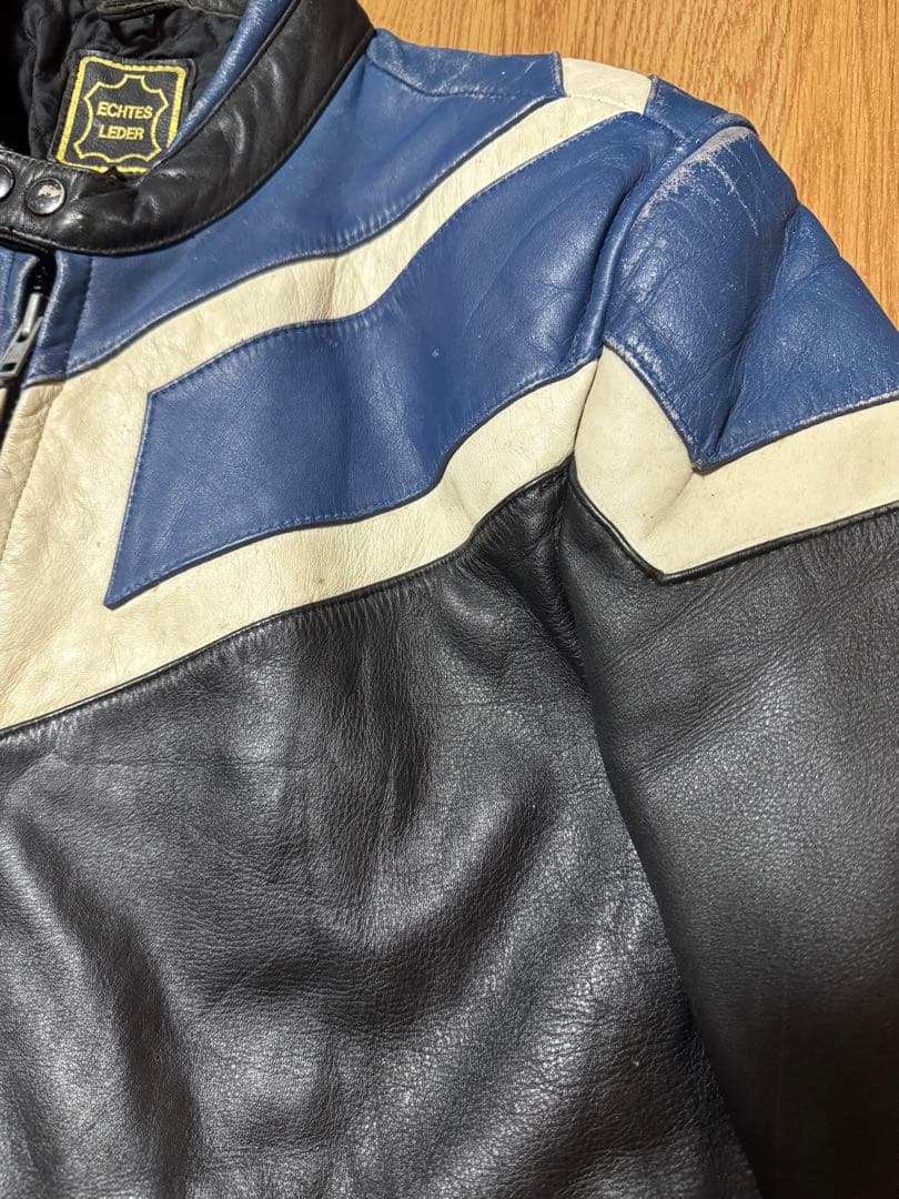 ECHTES LEDAR レーシング シングルライダース ジャケット 50