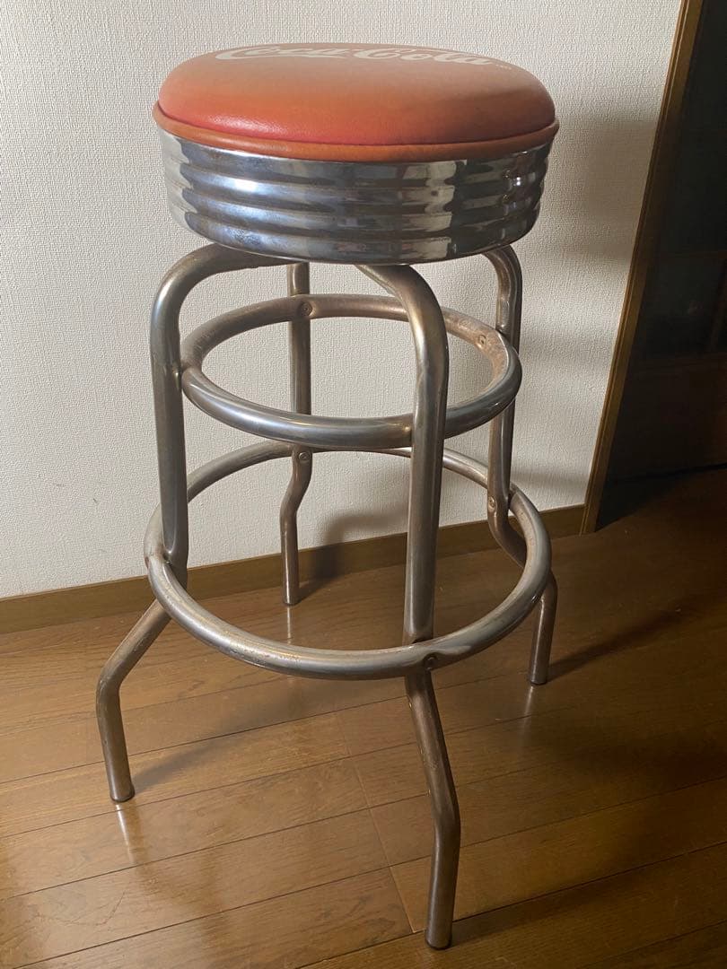 1324❣️コカ・コーラ ハイチェア Cocacola 回転椅子