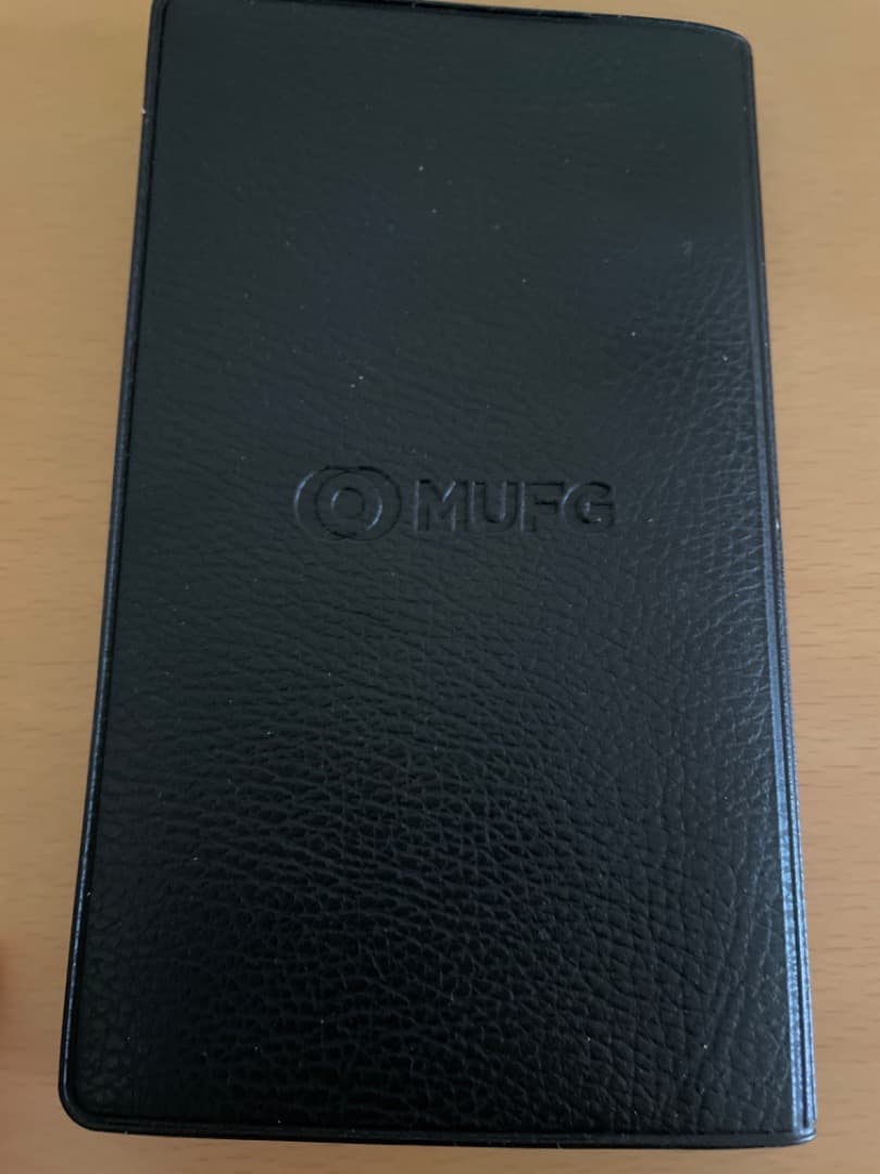 MUFGロゴ入りのメモ帳(2018年度版)