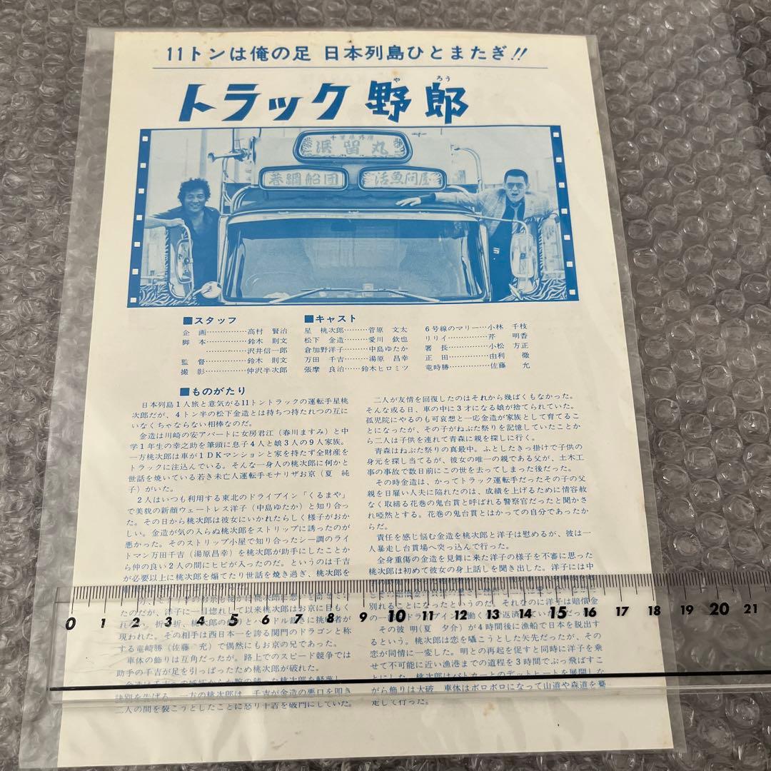 トラック野郎一作目　御意見無用チラシ