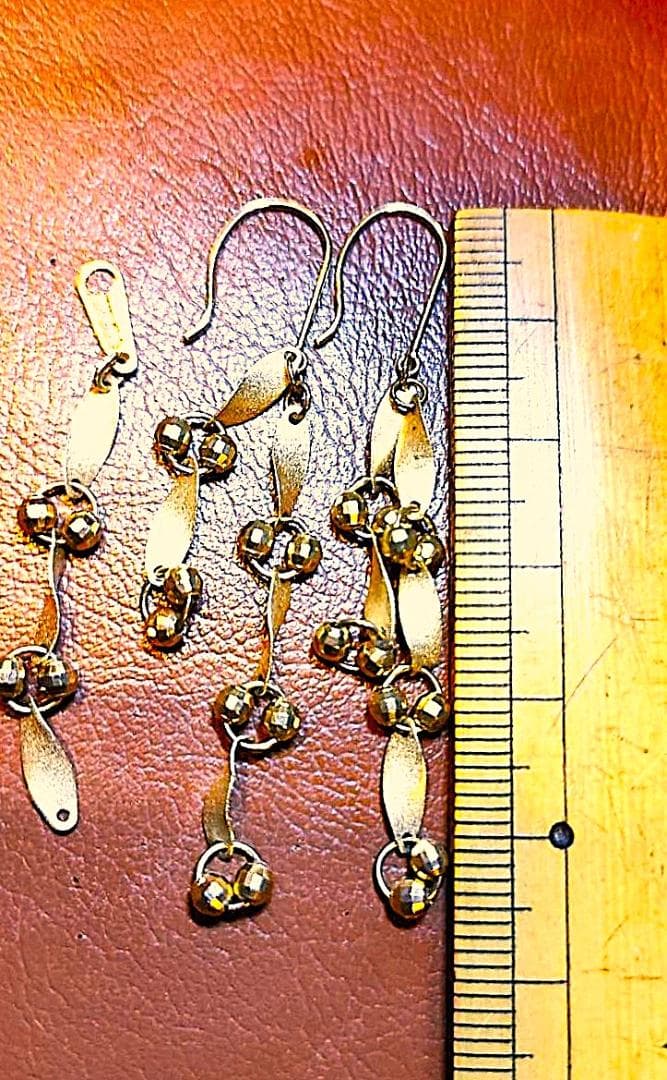 一点物＊イタリアン/14ｋピアス＊揺れるロングピアス＊珍しいプレゼント付き