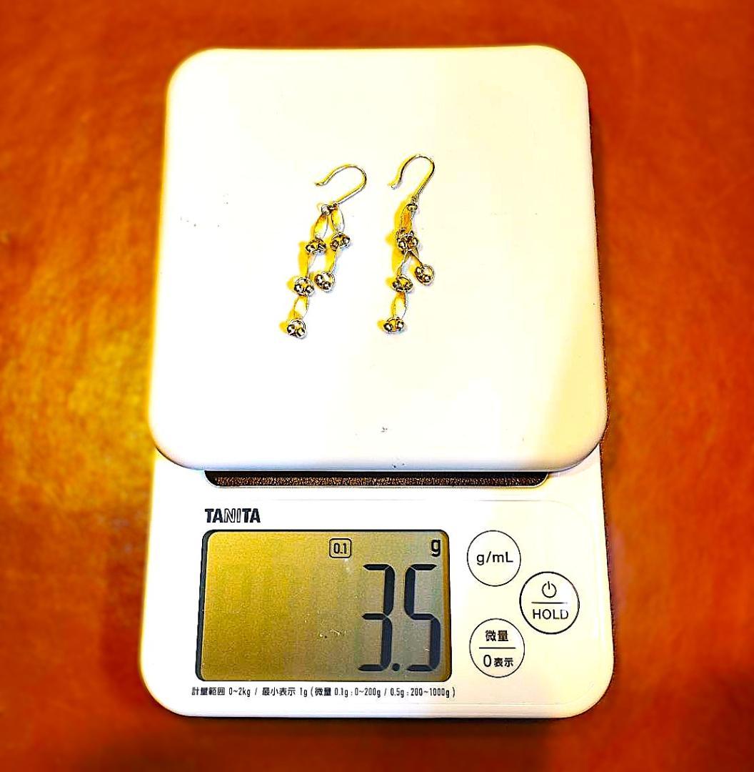 一点物＊イタリアン/14ｋピアス＊揺れるロングピアス＊珍しいプレゼント付き