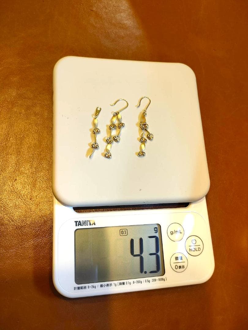 一点物＊イタリアン/14ｋピアス＊揺れるロングピアス＊珍しいプレゼント付き