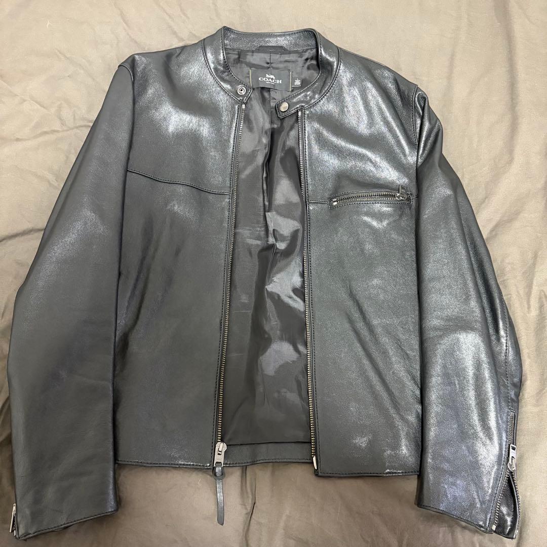 COACH レザージャケット シングルライダース ブラック