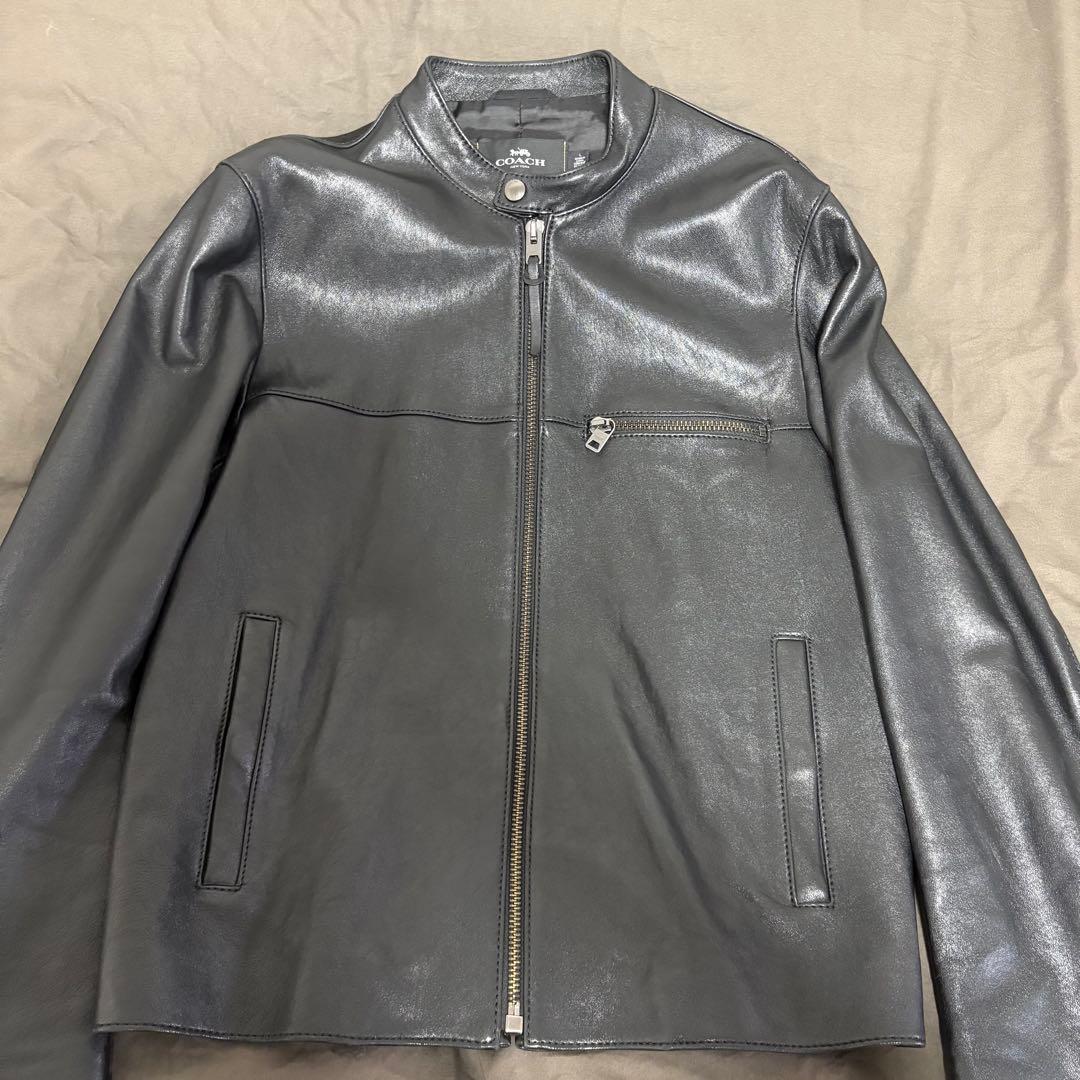 COACH レザージャケット シングルライダース ブラック