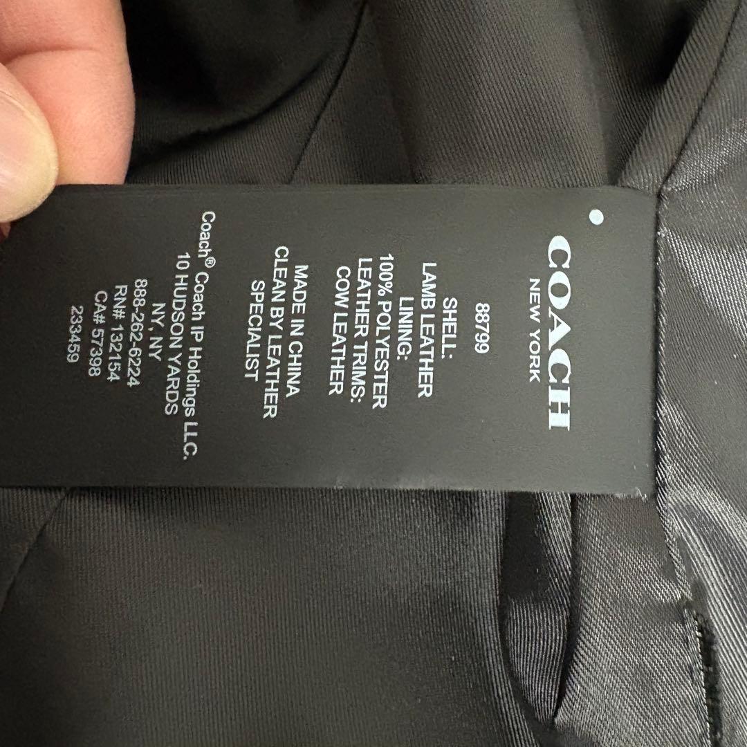 COACH レザージャケット シングルライダース ブラック