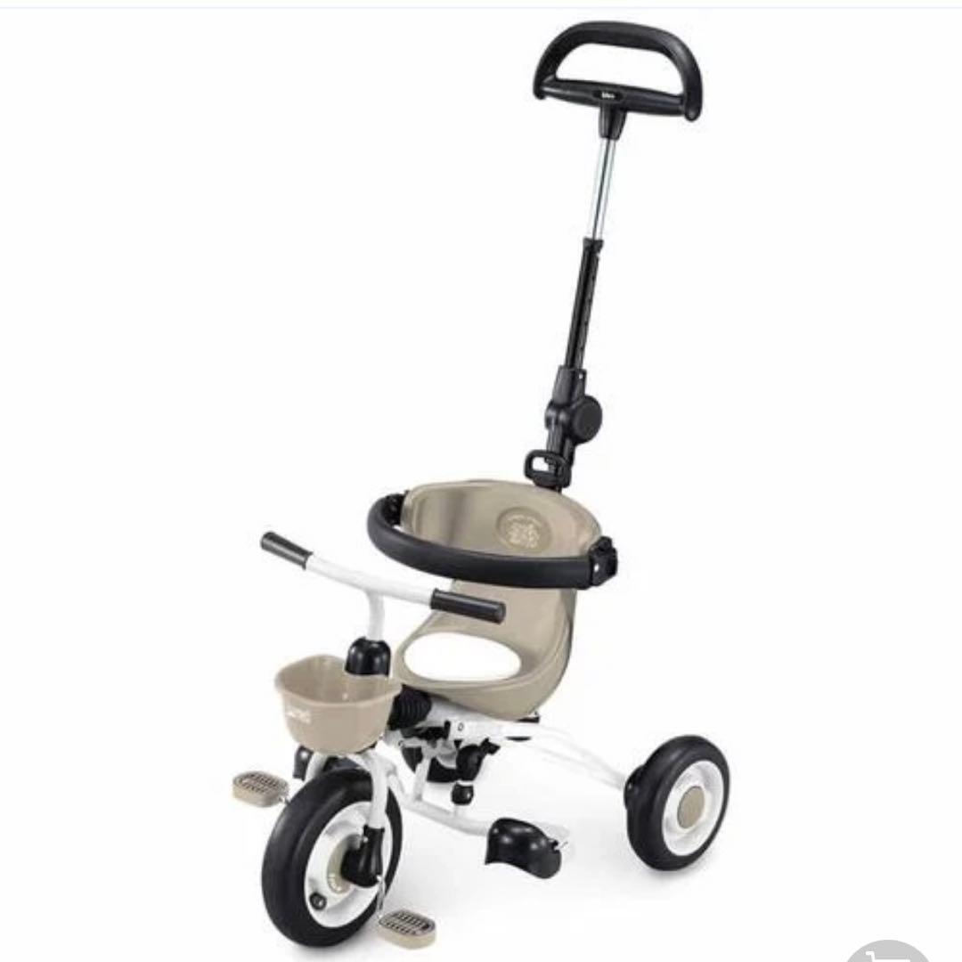 【ほぼ未使用】折りたたみおさんぽコンポ ベージュ 三輪車