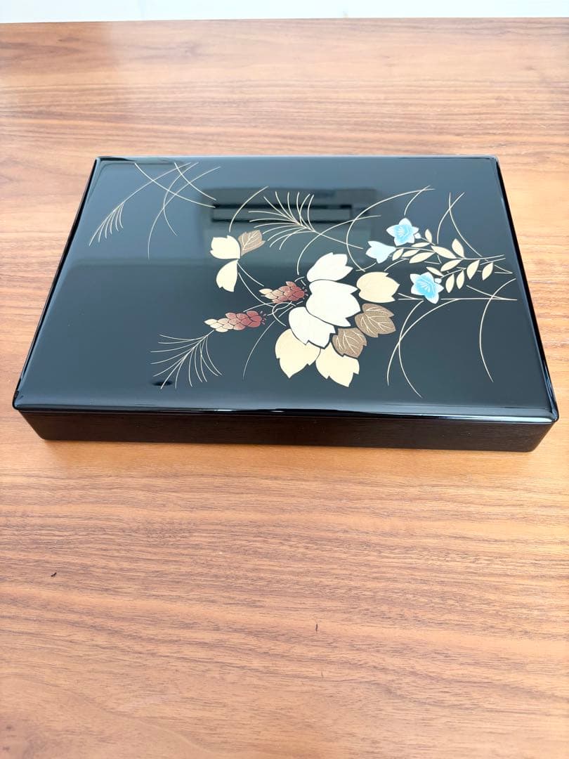 【新品未使用】　山田平安堂　手文庫　漆器　秋草　手紙　書類