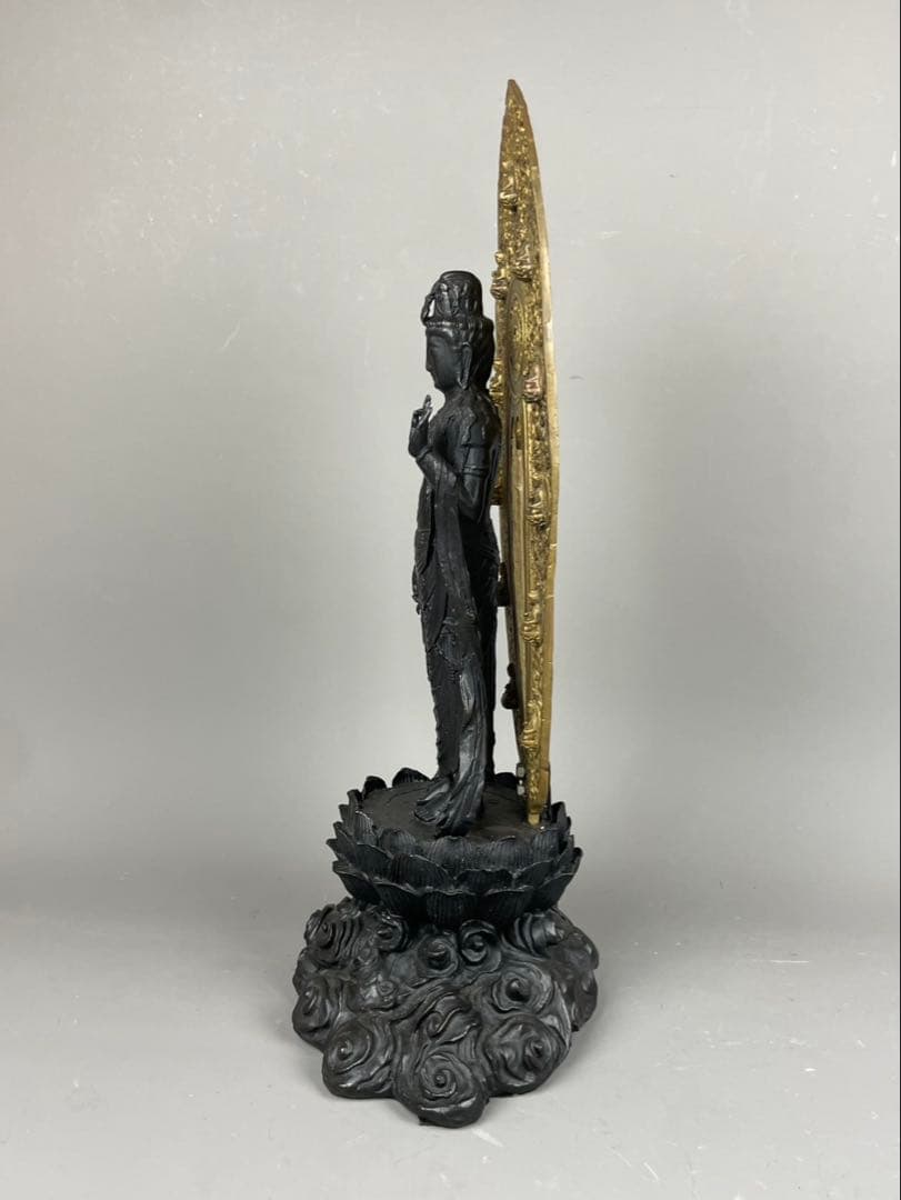 国宝写 薬師寺東院堂 聖観音菩薩立像 置物 彫刻 銅像 彫像 仏教美術