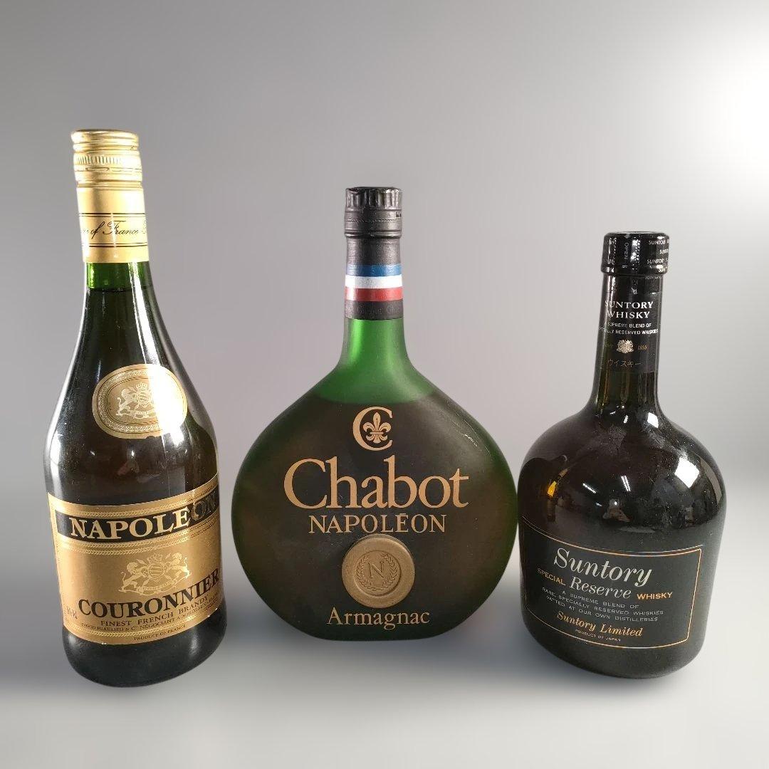 A1347-12/ウイスキー・ブランデー3本セット/