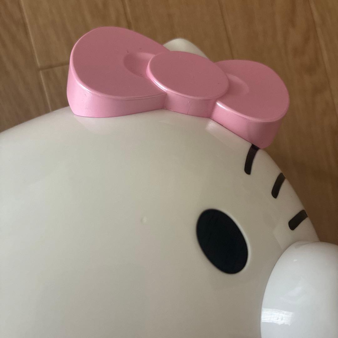 キティちゃん　ごみ箱　収納入れ➕キティ座布団カバー　平成レトロ