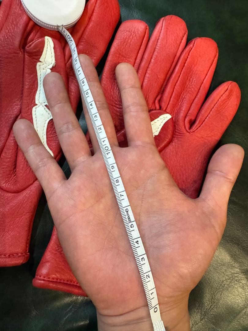 VANSON レザー グローブ Roper Bones X-ray S RED