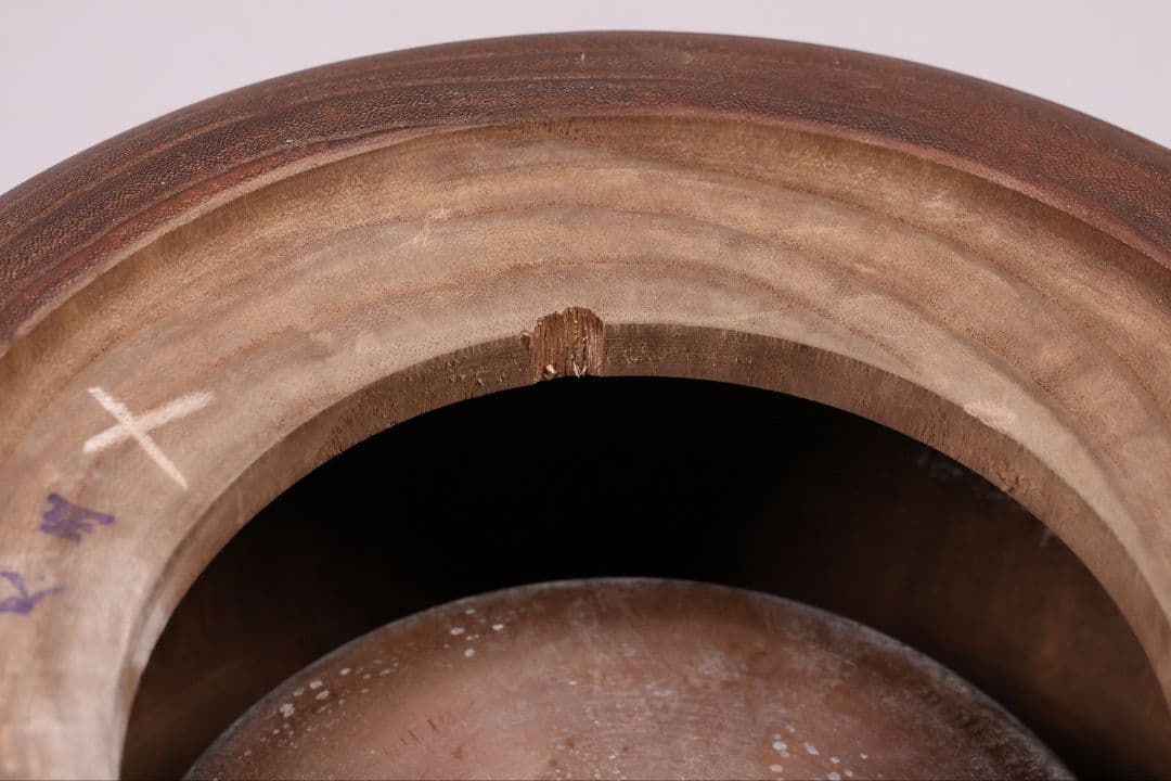 花鳥蒔絵 螺鈿細工 桐火鉢 幅30.7cm 高20cm 金蒔絵 草花【MB69