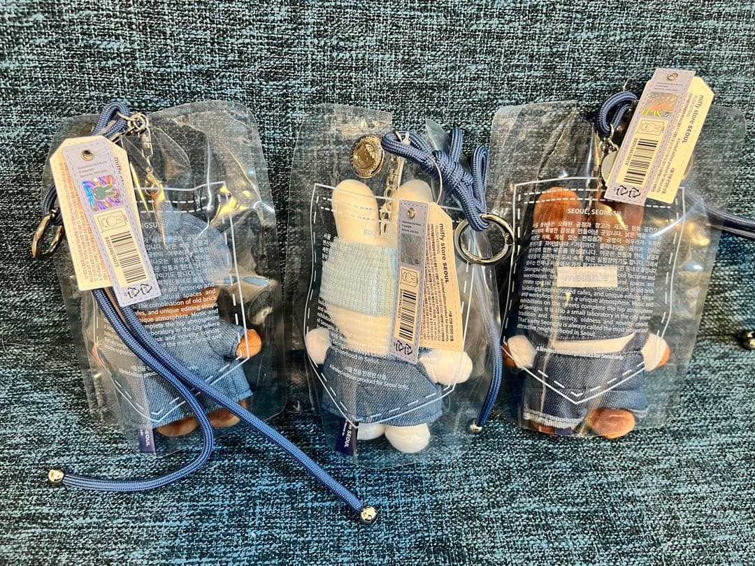 と*も様 【韓国ソウル限定】ミッフィー　デニム　エディション　キーリング　3体セ