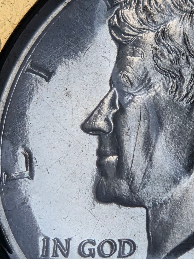 (プルーフ)　アメリカ　ケネディ大統領　ハーフダラー銀貨　入りバックル