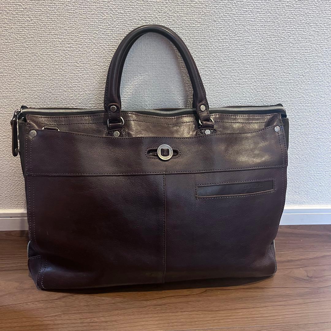 【未使用に近い】DOUBLES ブリーフケース ビジネスバッグ ダークブラウン
