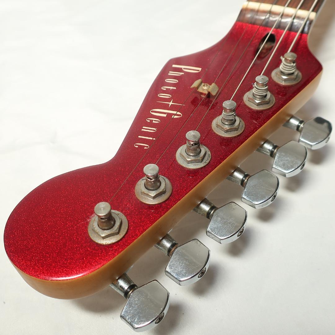 弦交換 Photogenic ストラトタイプ マッチングヘッドメタリックレッド