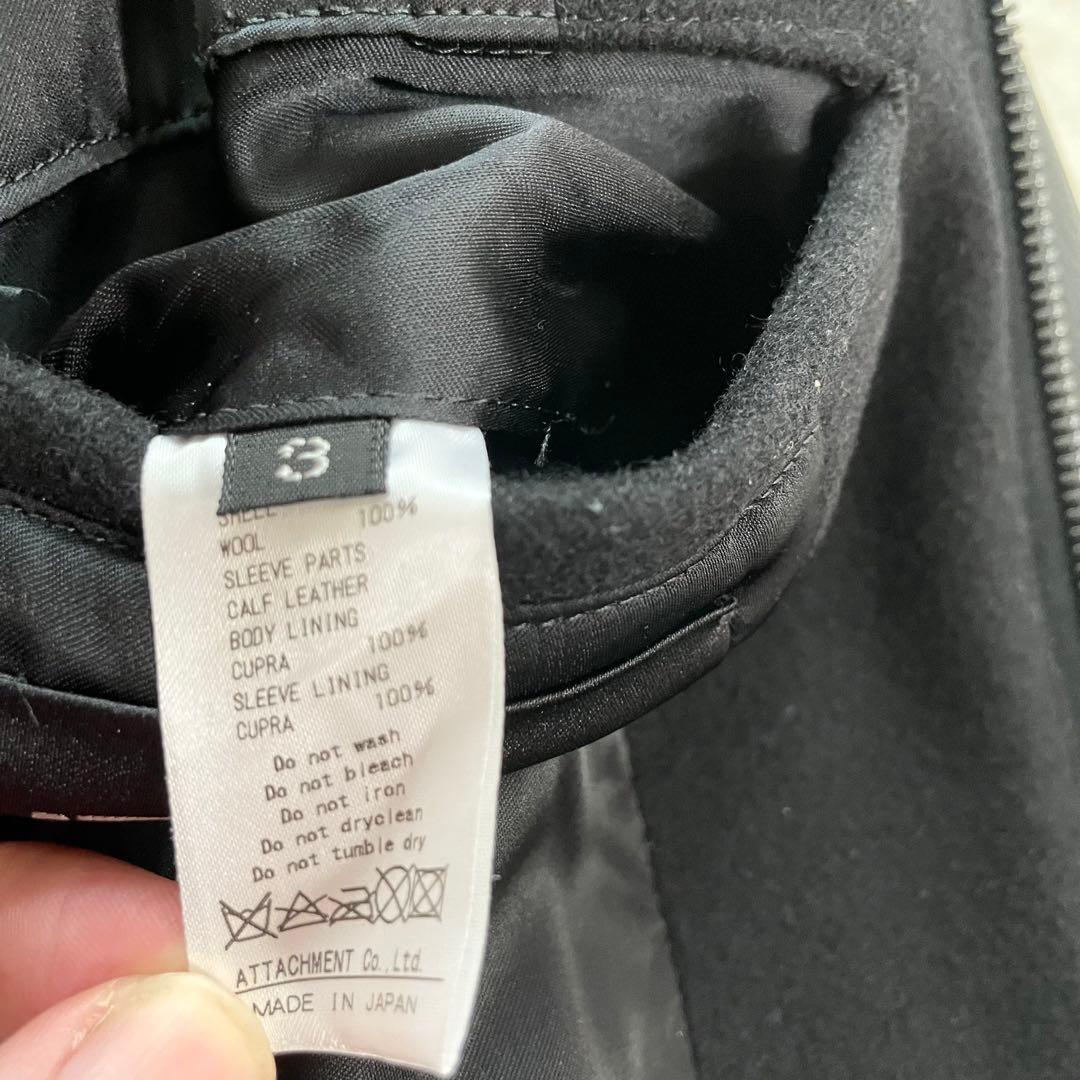 ✨️希少L✨️ATTACHMENT　ライダース　スタジャン　切り替え　レザー