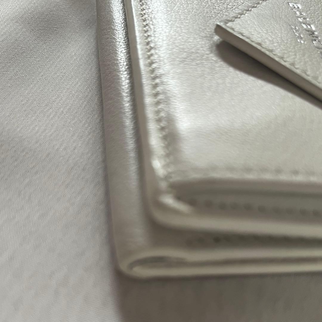 BALENCIAGA ペーパー ミニウォレット 三つ折り財布 白