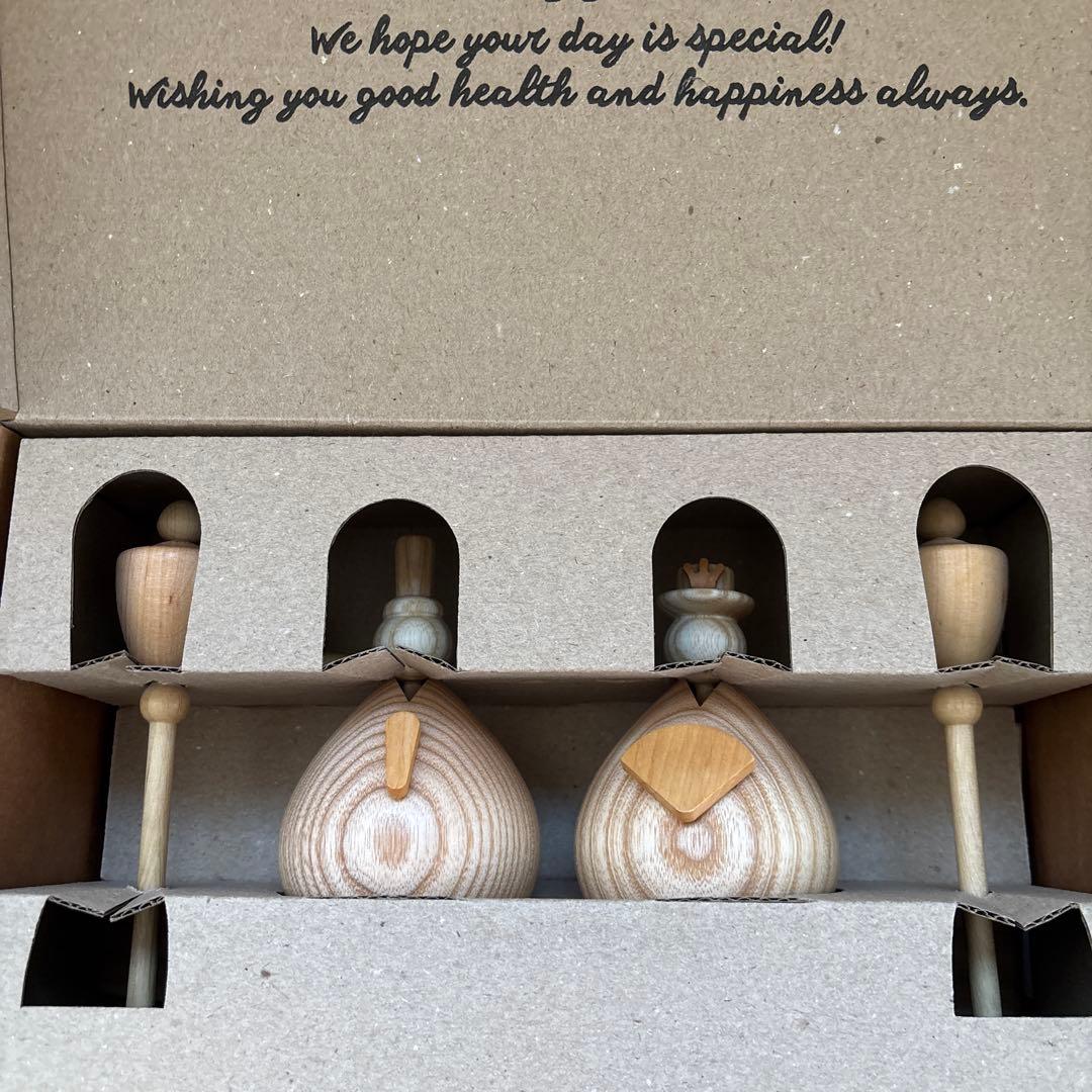 【箱に歪み有/新品正規品】lemi toys木製雛人形　コンパクト　おひなさま