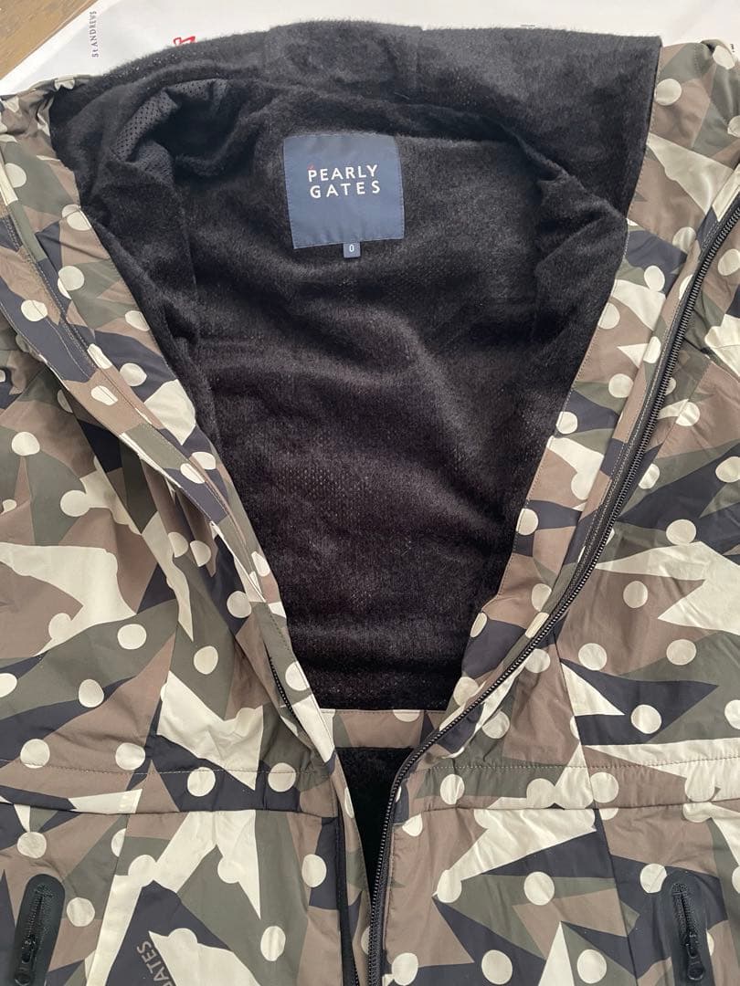 値下げ【新品】PEARLY GATES 迷彩水玉フードジャケット サイズ0
