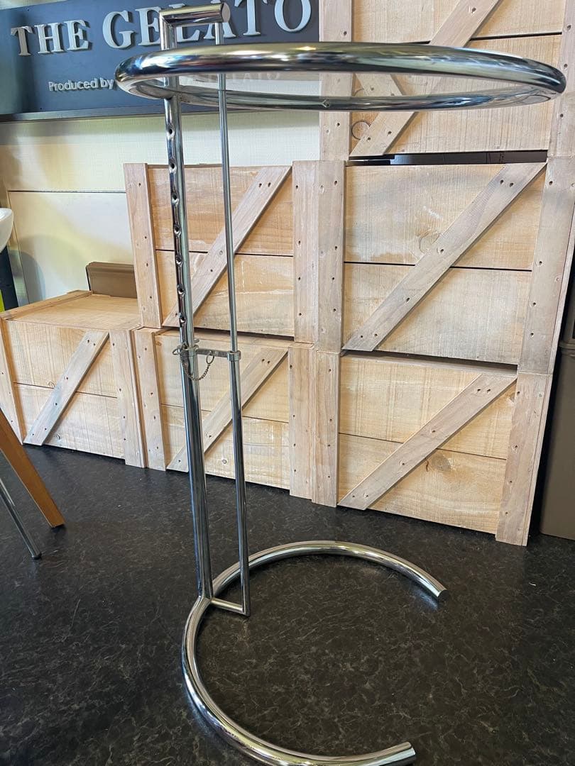 希少 アイリーングレイ サイドテーブル アジャスター リプロダクト デザイナー