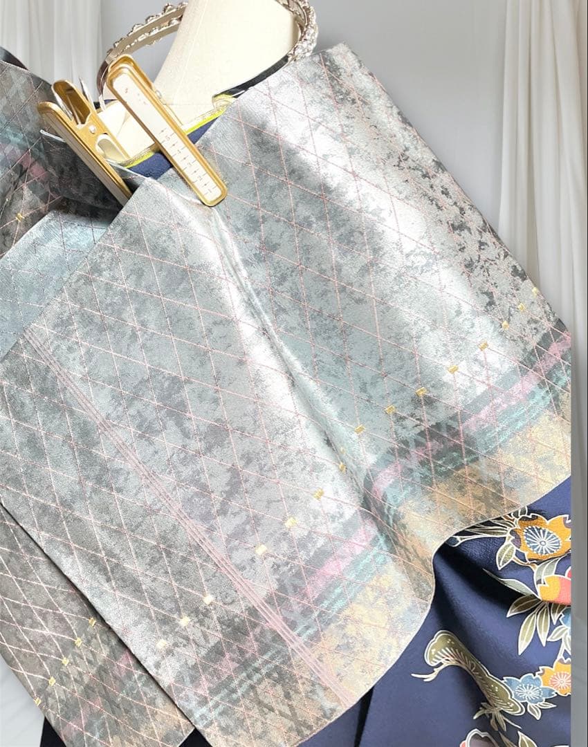 本日限定価格！紅型 ブルー ファー付き 振袖 フルセット 成人式