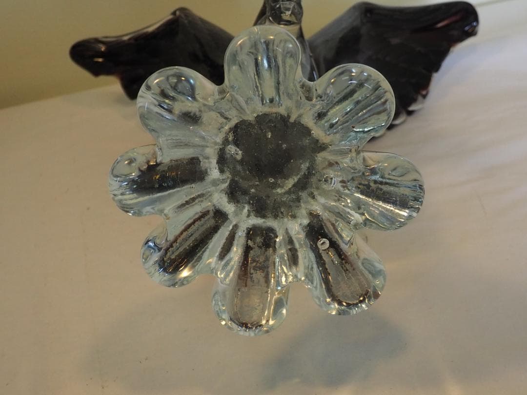 ガラスの鳥　鷲　鷹　置物　オブジェ　-KA