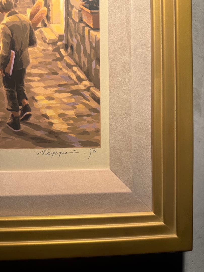 美品　笹倉鉄平　【芸術家村の通り】シルクスクリーン