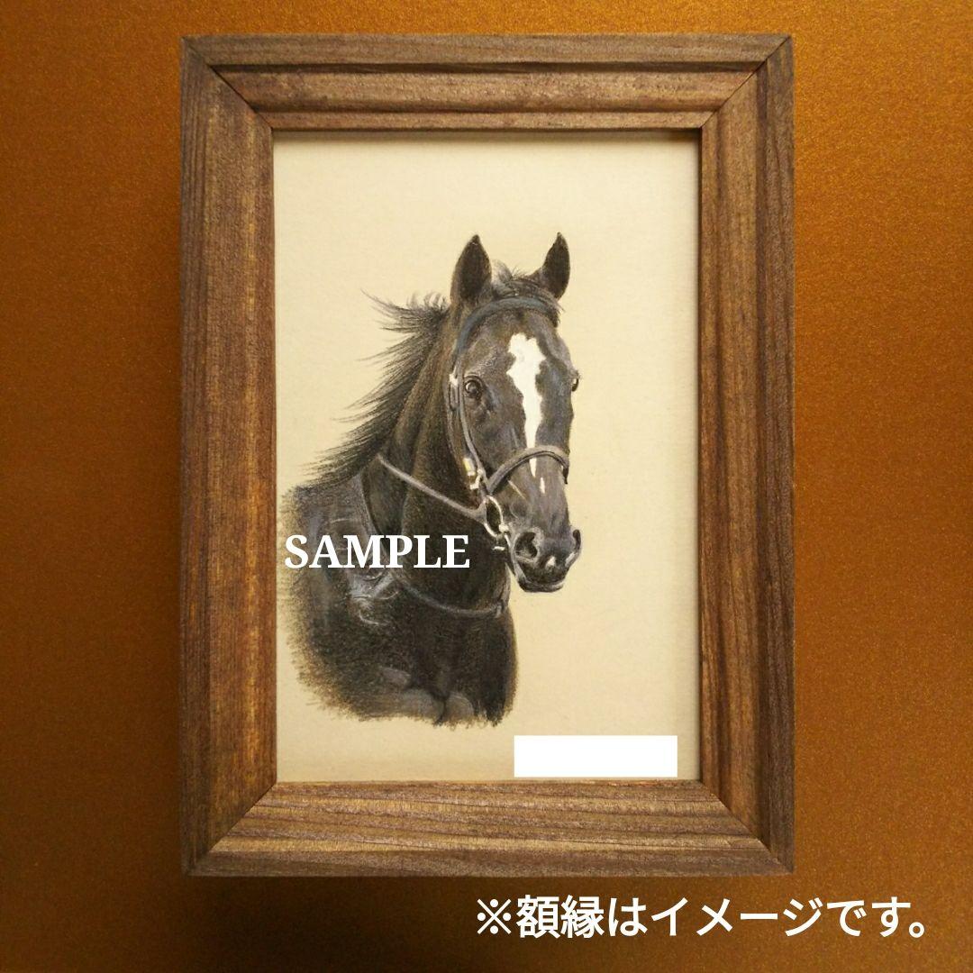 色鉛筆画 原画 ソングライン 手描き イラスト No.39 馬