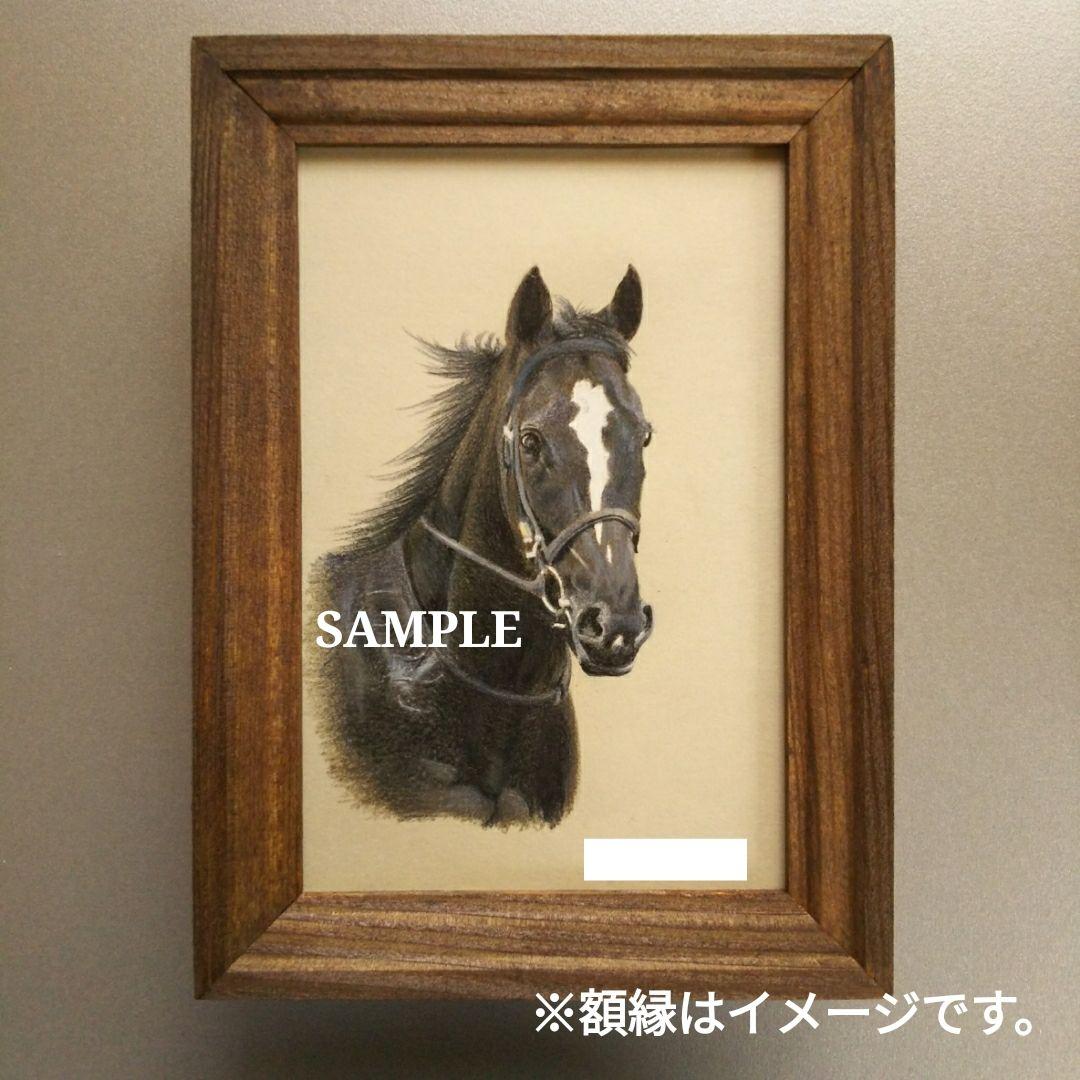 色鉛筆画 原画 ソングライン 手描き イラスト No.39 馬