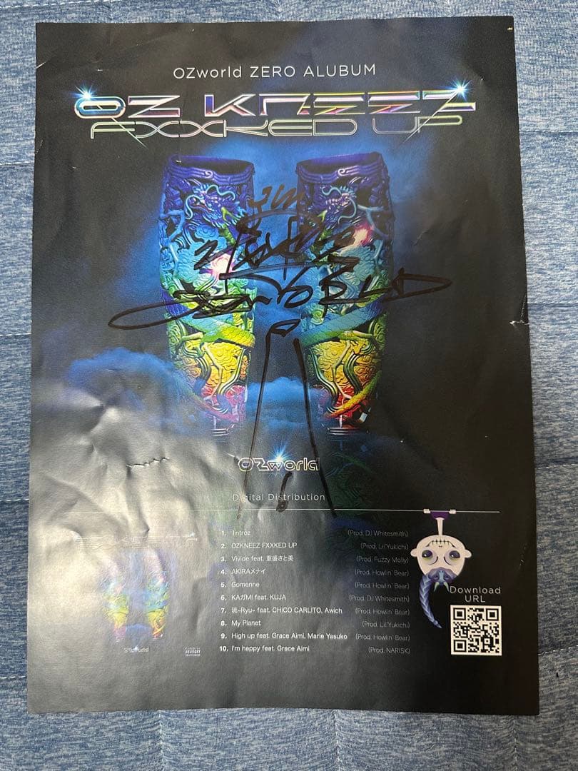 【激レア非売品】OZworld 2ndアルバムサイン入りポスター