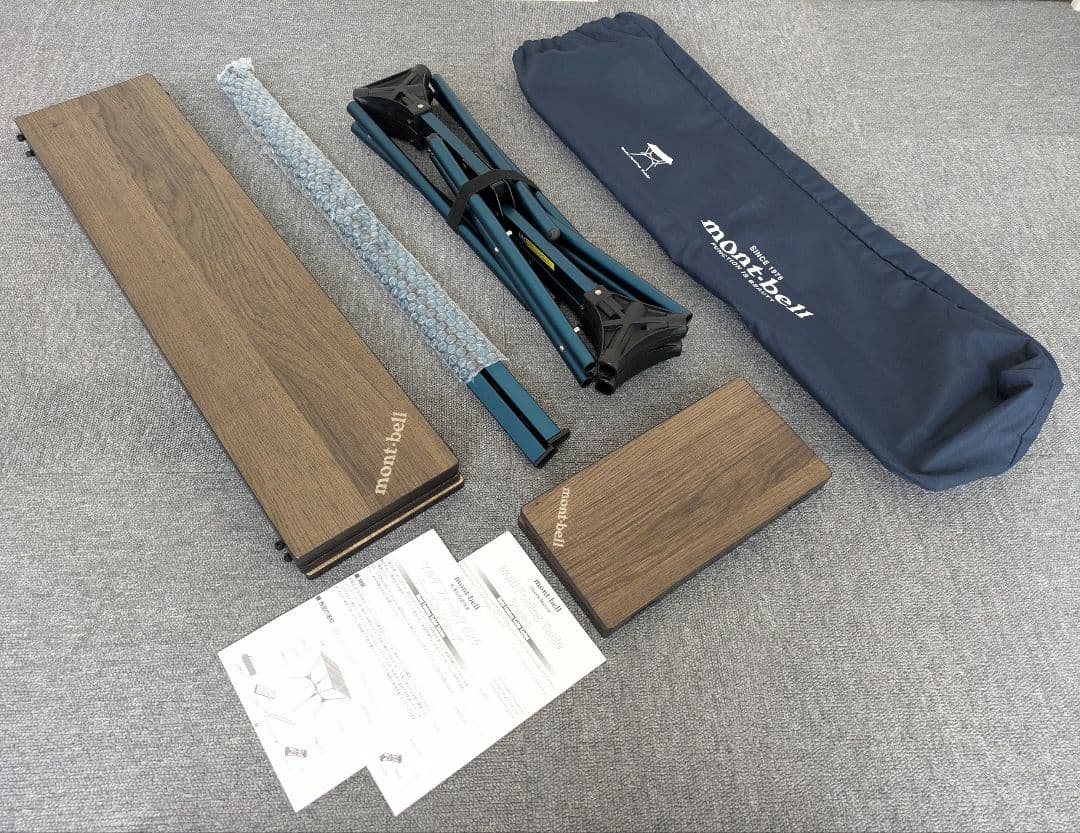 モンベル　マルチフォールディングテーブル　テーブルボード付き　オーク　（美中古）