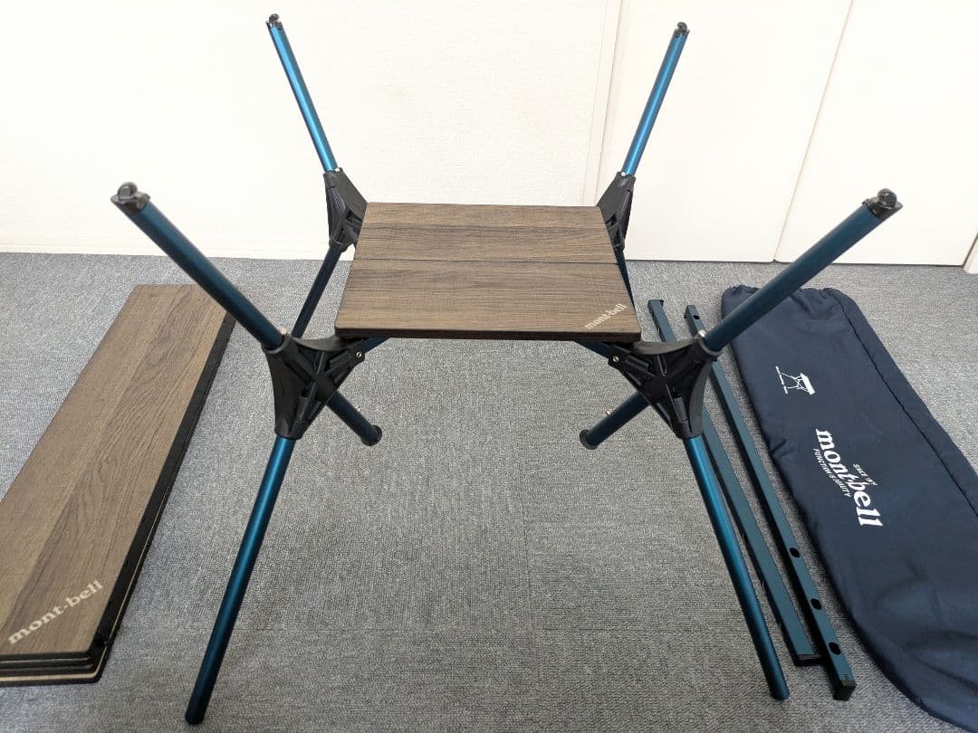 モンベル　マルチフォールディングテーブル　テーブルボード付き　オーク　（美中古）