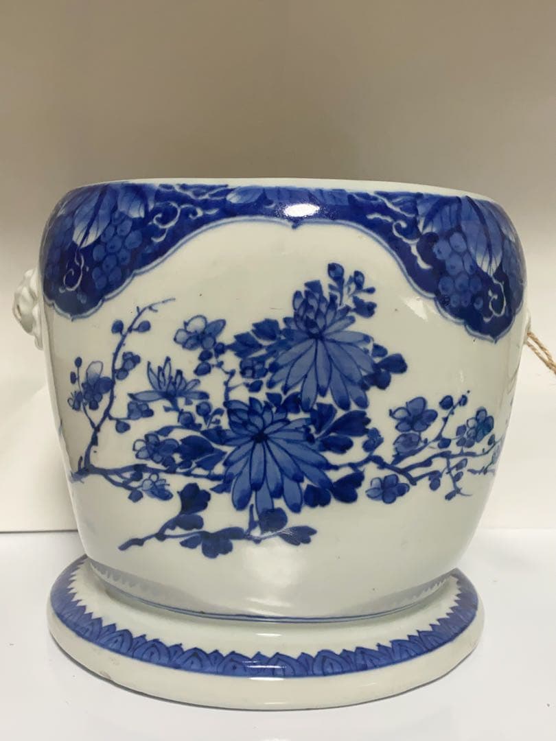 火鉢 染付 茶道 煎茶 煎茶道 時代