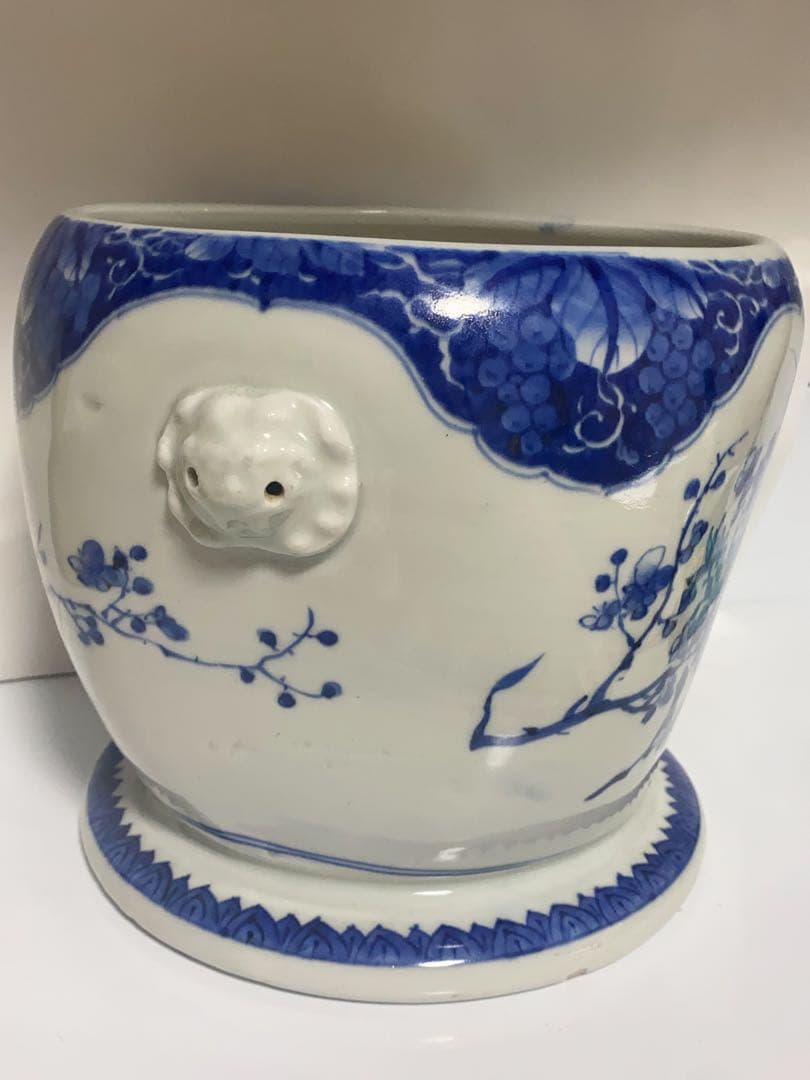 火鉢 染付 茶道 煎茶 煎茶道 時代