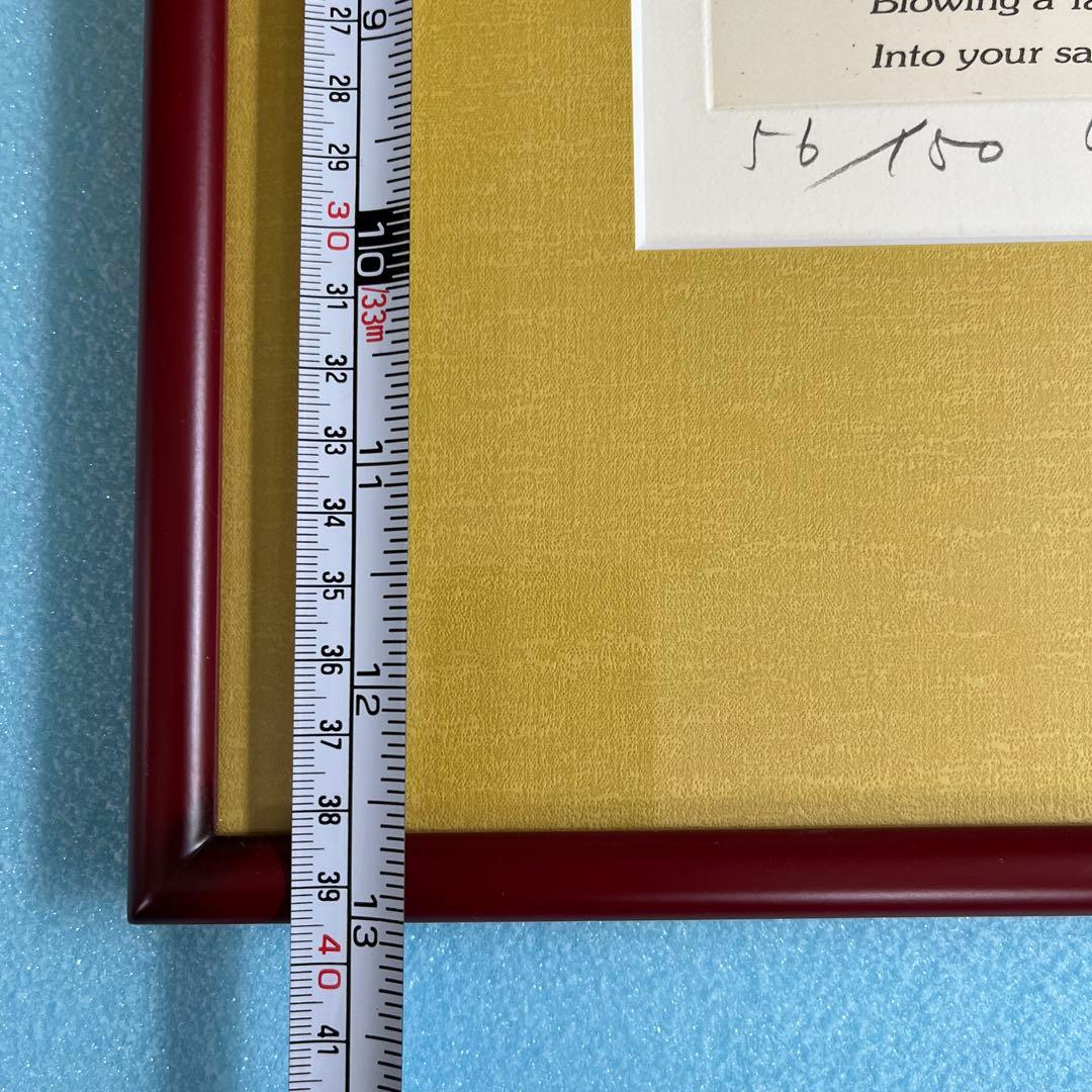 ⭕️版画　彫刻家　籔内佐斗司　追い風童子　56/150 24年前