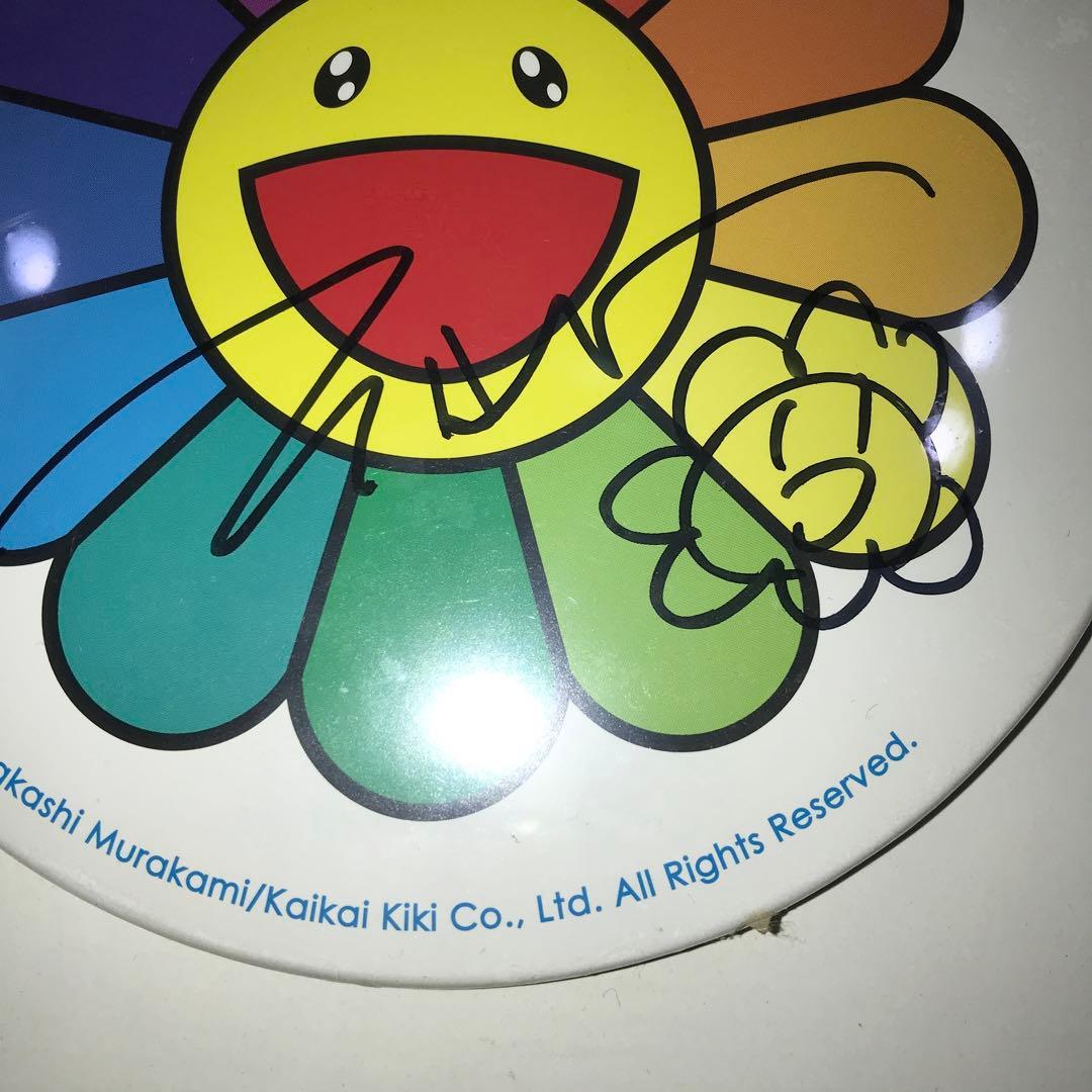 村上隆　FLOWER 缶バッジ　直筆サイン入