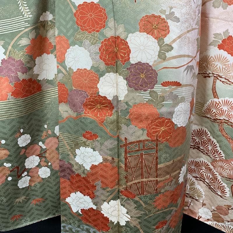 512z34.507u21☆吉澤友禅 吾妻徳穂 振袖 鈴乃屋 作家物 小柄☆美品