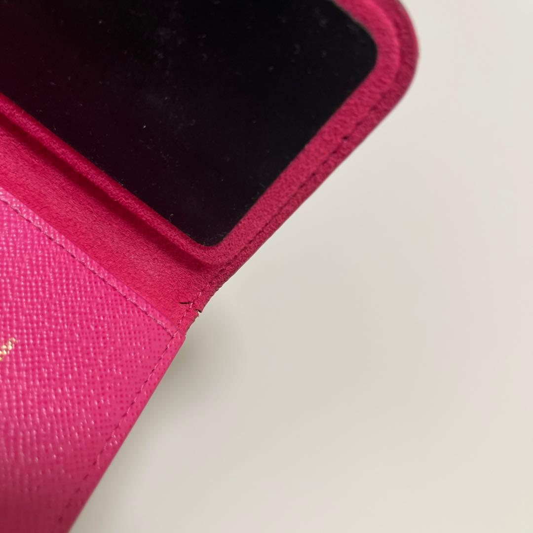 美品ルイヴィトン　手帳型 iPhoneケース ブラウン/ピンク