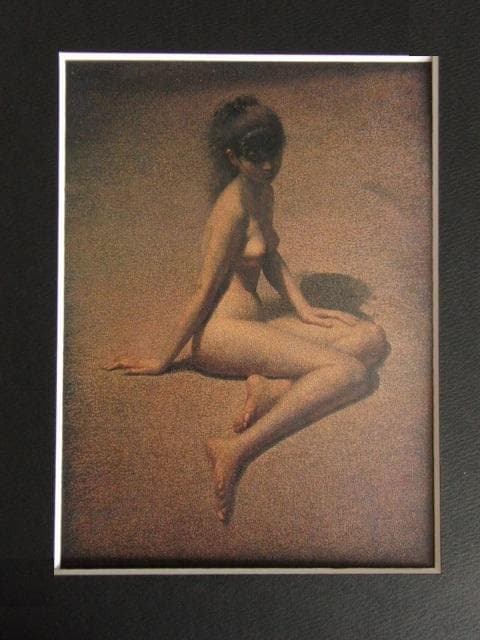 松沢茂雄、斜射、希少画な集画、状態良好、新品高級額・額装付