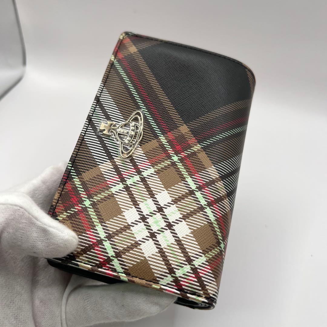 極美品 vivienne westwood 二つ折り財布　ダービー　チェック